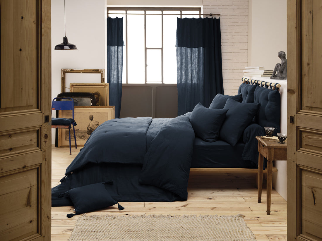 Plaid Gaia Azul Oscuro