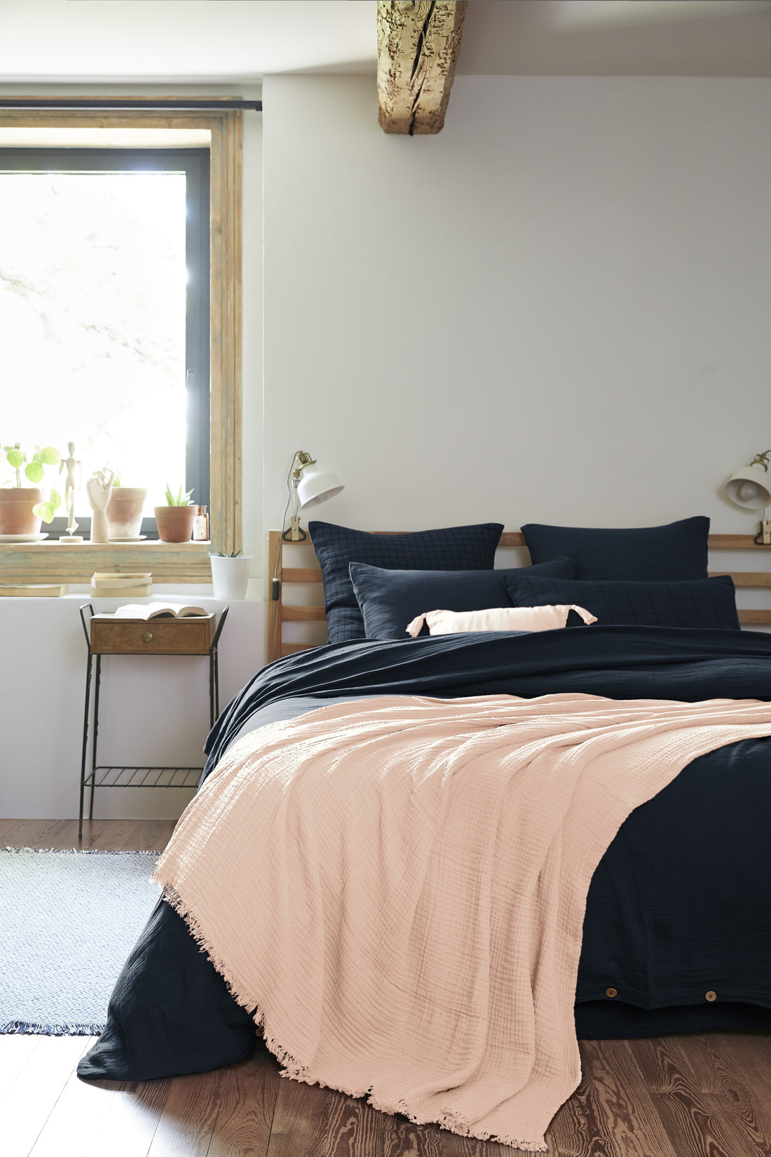 Manta Gaia Rosa Empolvado