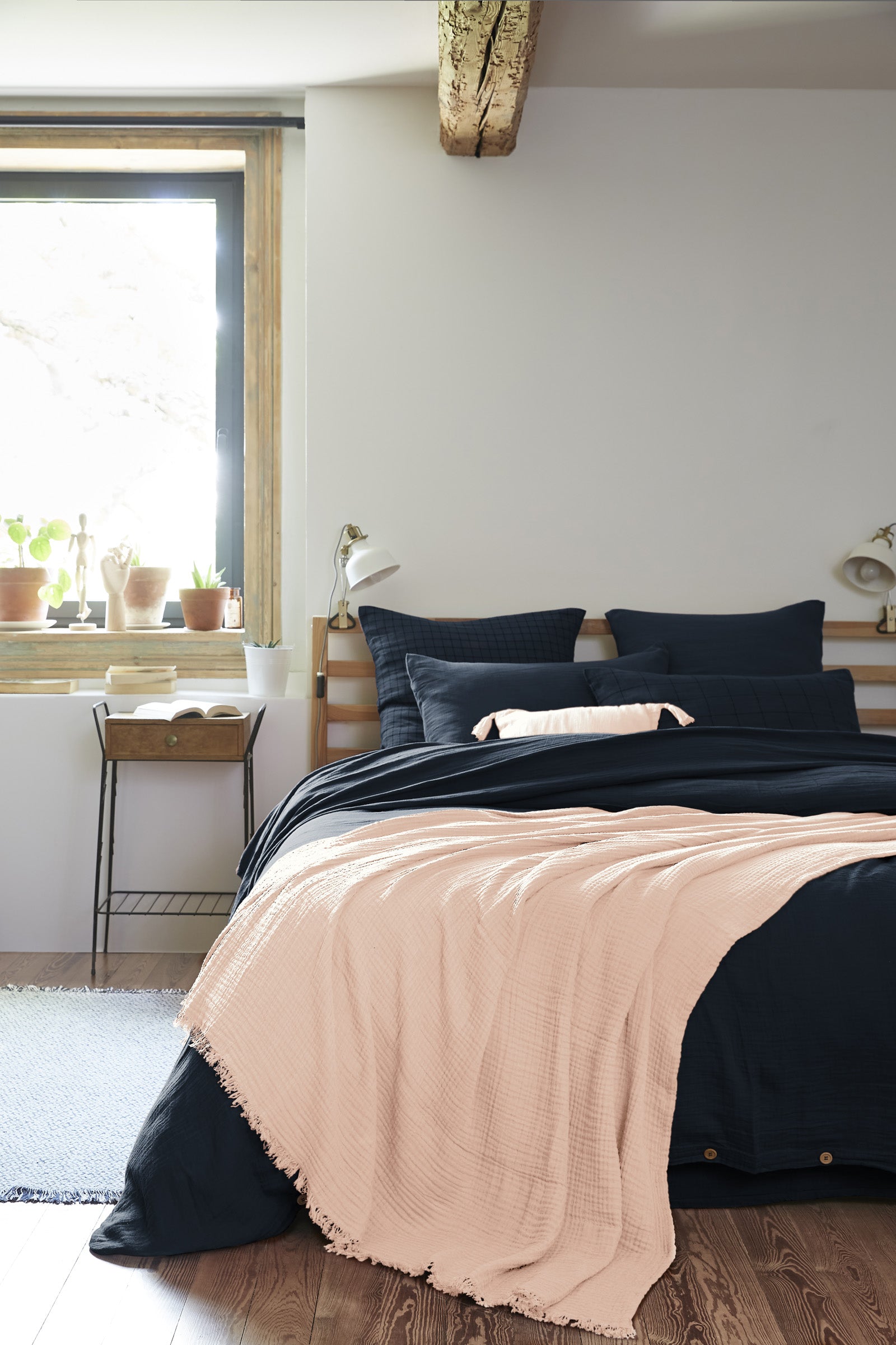 Manta Gaia Rosa Empolvado