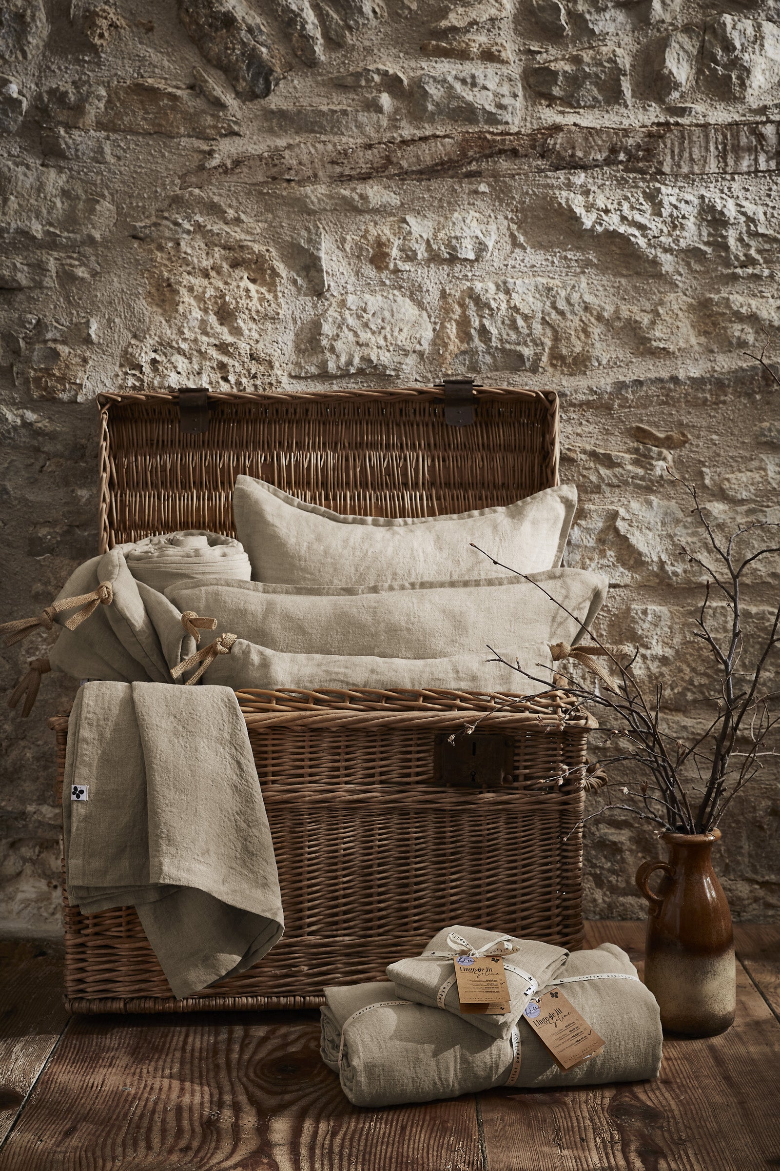 Funda de cojín Soline Beige