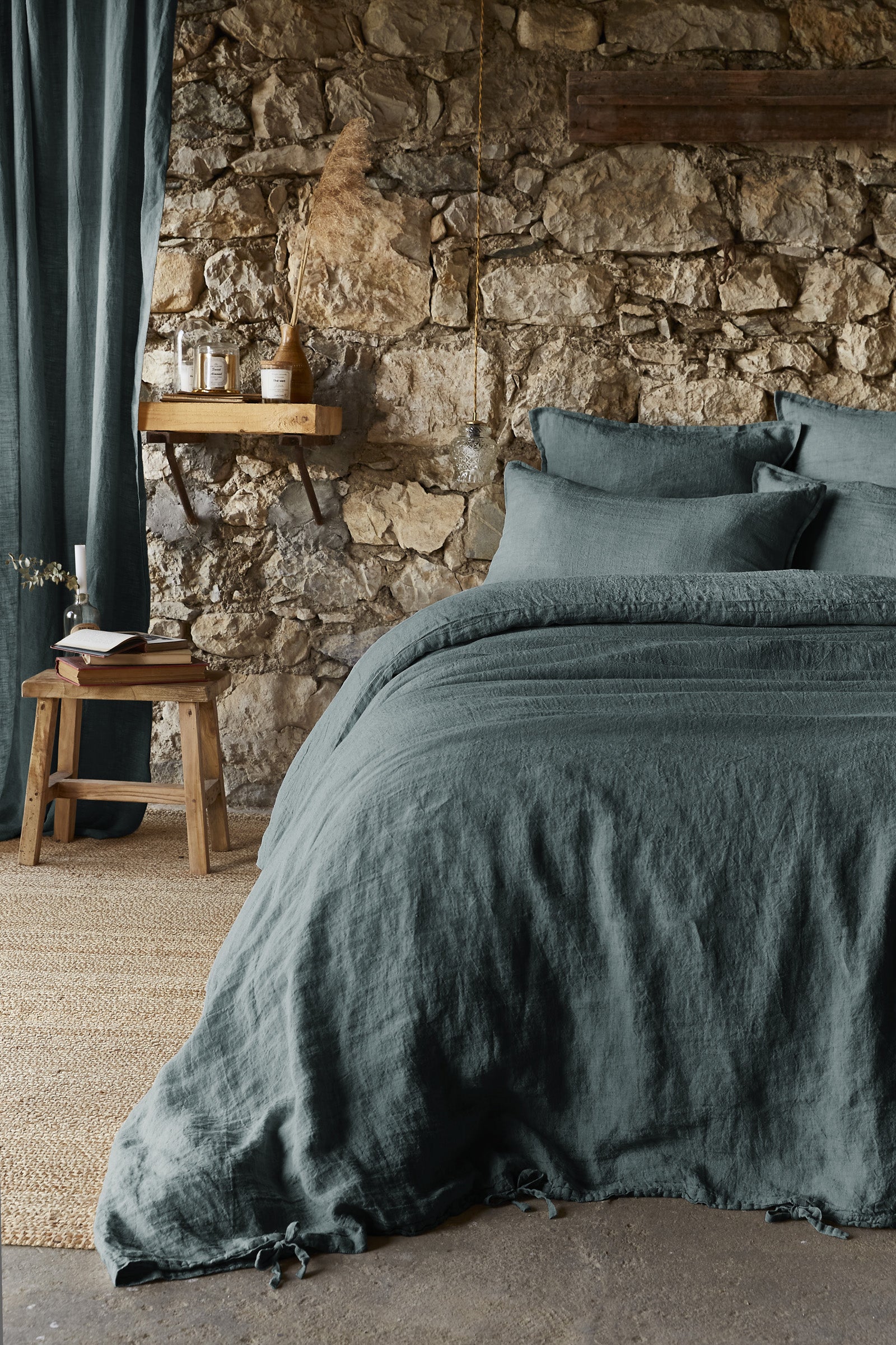 Funda de cojín Soline Gris Oscuro