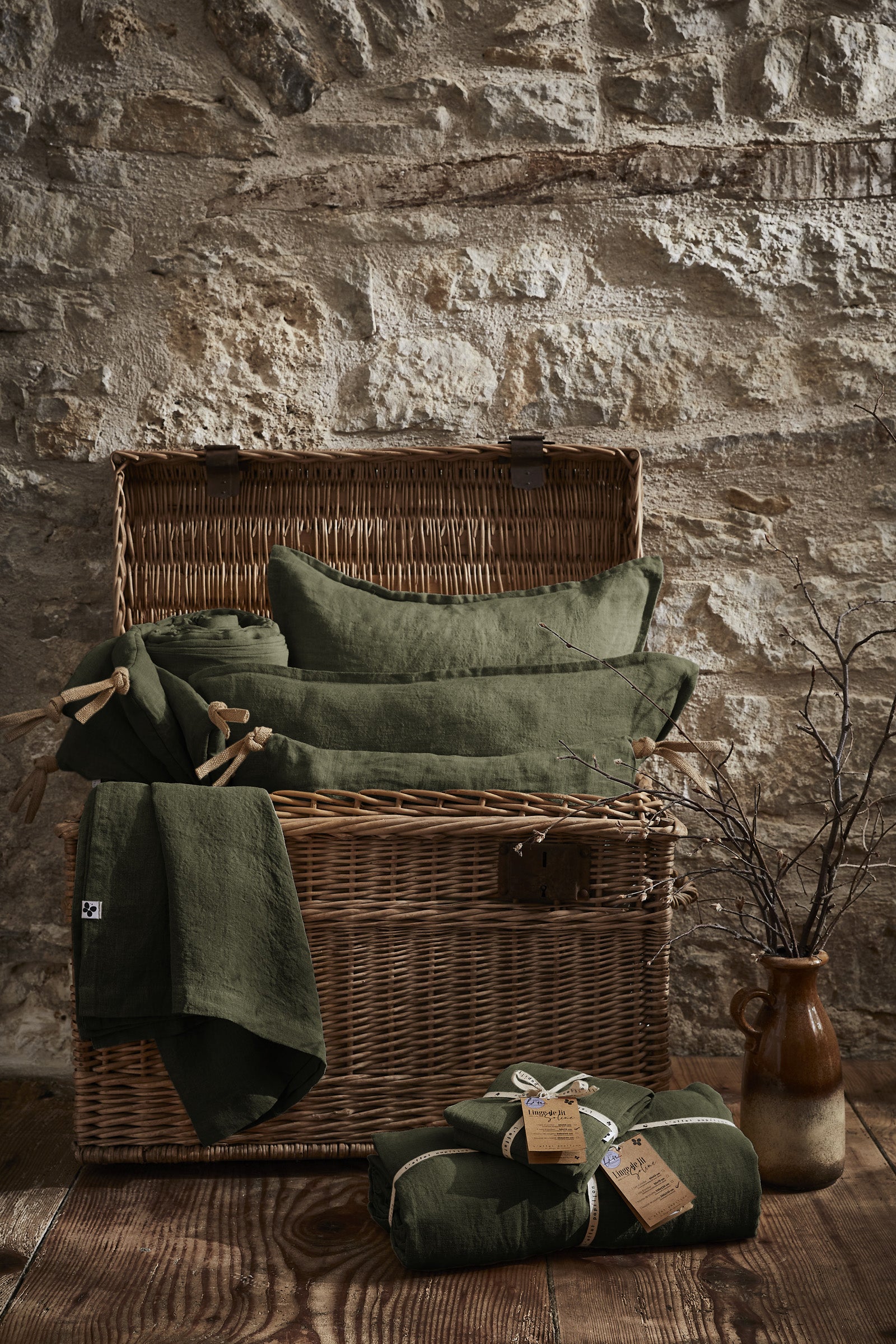 Funda de cojín Soline Khaki