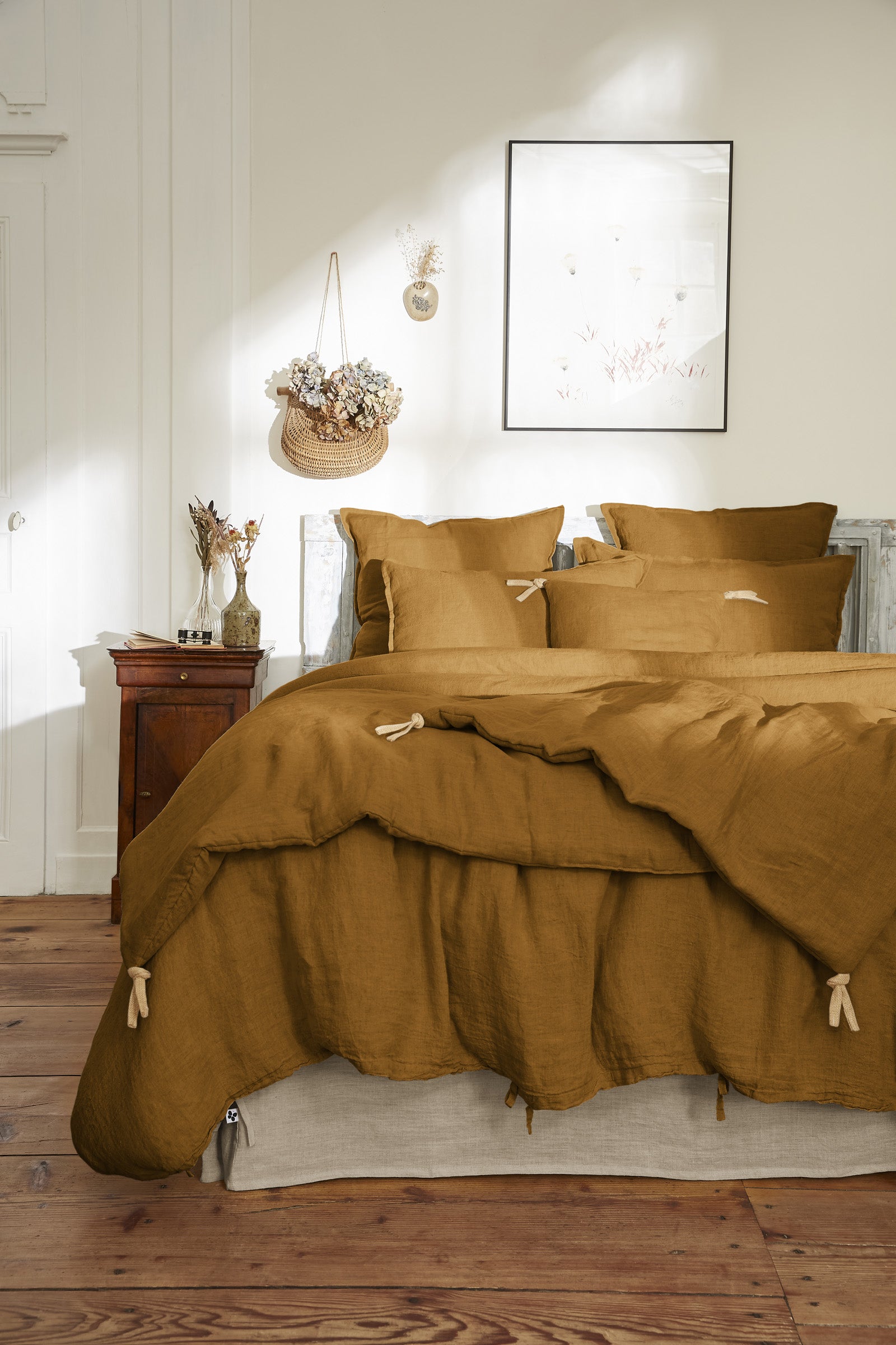 Funda de cojín Soline Camel