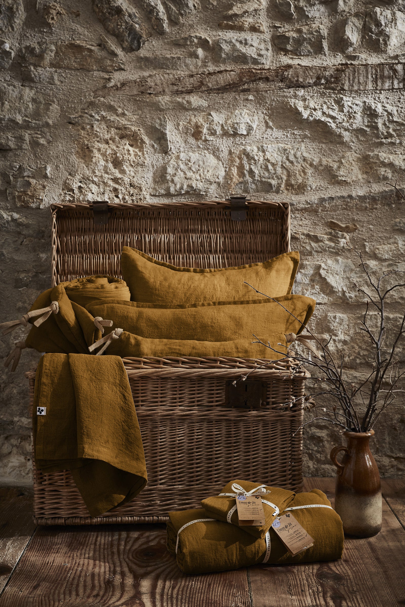 Funda de cojín Soline Camel