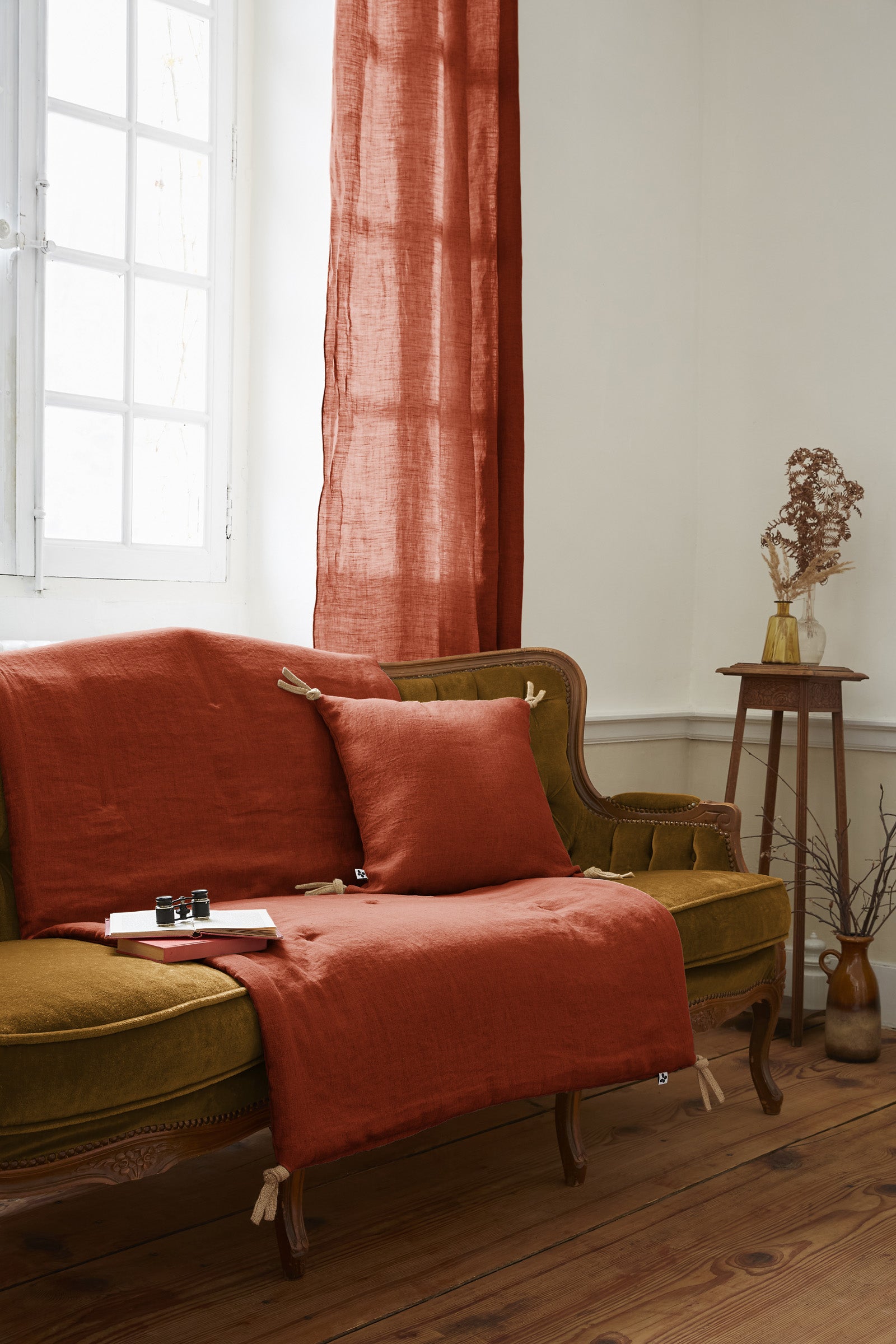 Plaid Soline Terracotta